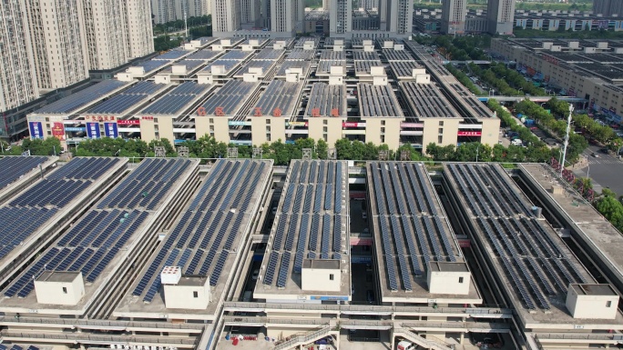 航拍公司厂区太阳能面板新能源9