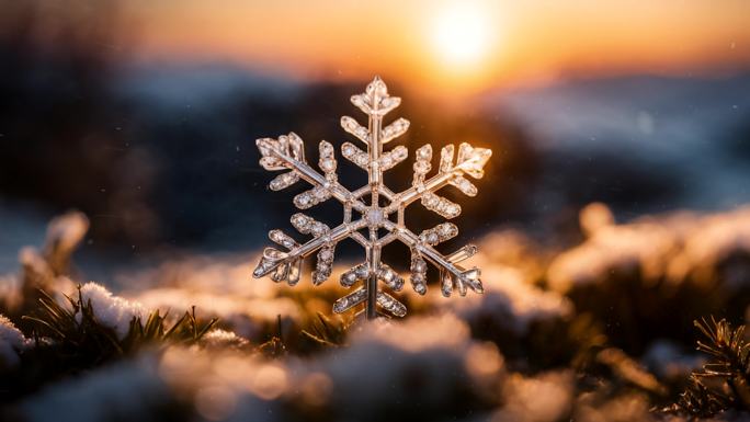 冰晶雪花背景14