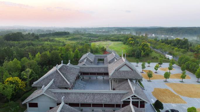 航拍随州炎帝神农故里风景区