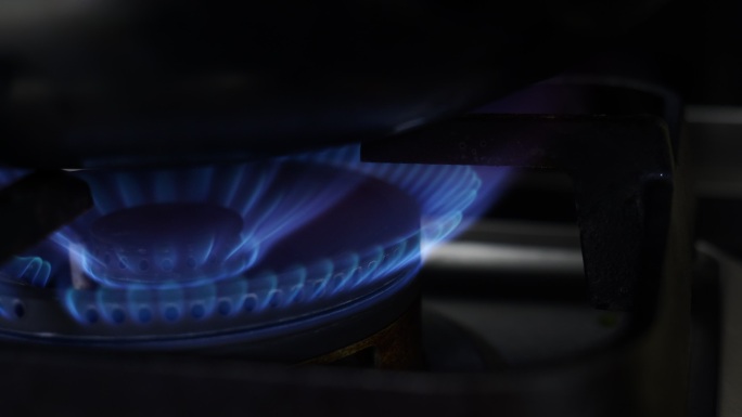 天然气燃气能源燃烧家庭厨房火焰