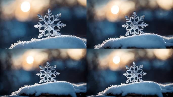 冰晶雪花背景10