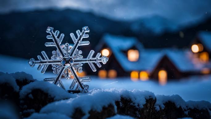 冰晶雪花背景27