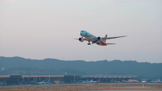 多家航空公司飞机起降合集素材包