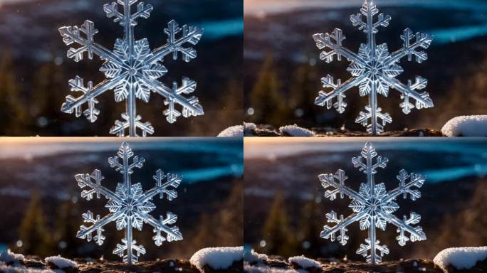 冰晶雪花背景22