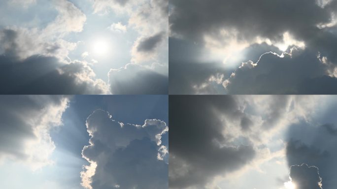 乌云散开 耶稣光 太阳