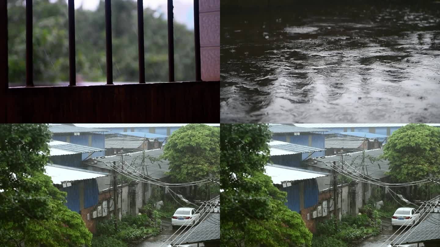 窗外伤感的雨天