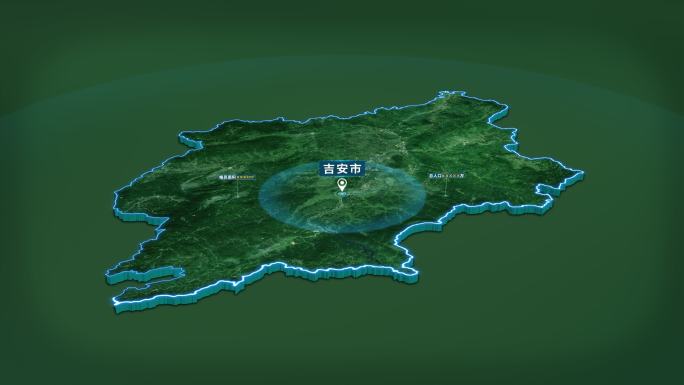 4K江西省吉安市面积人口基本信息地图展示