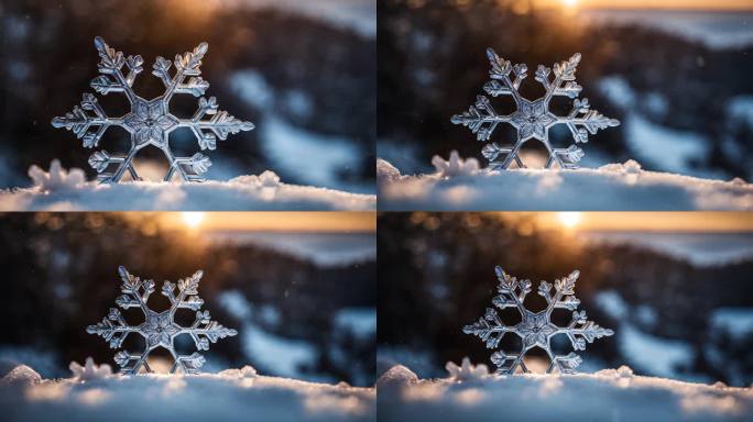 冰晶雪花背景09