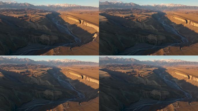 【正版4K素材】航拍新疆安集海大峡谷13