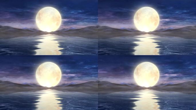 月亮 海上明月【视频+AE模板】