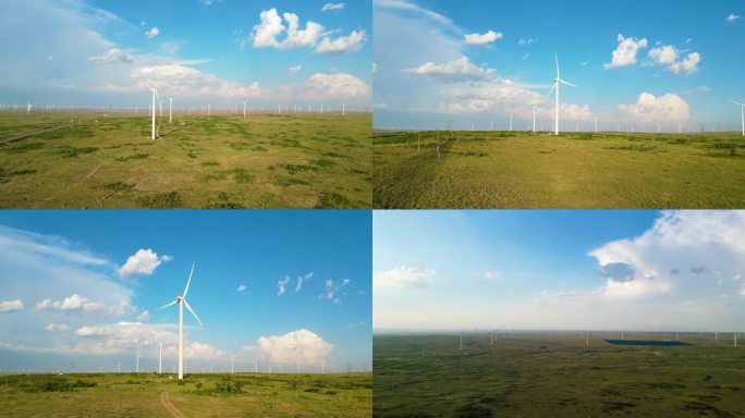草原风力发电风车 4K视频素材