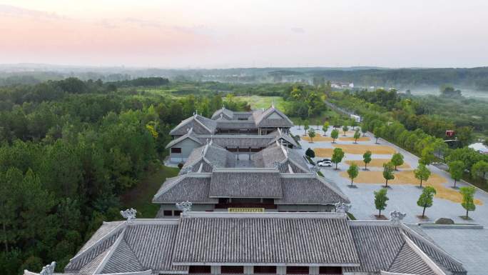 航拍随州炎帝神农故里风景区