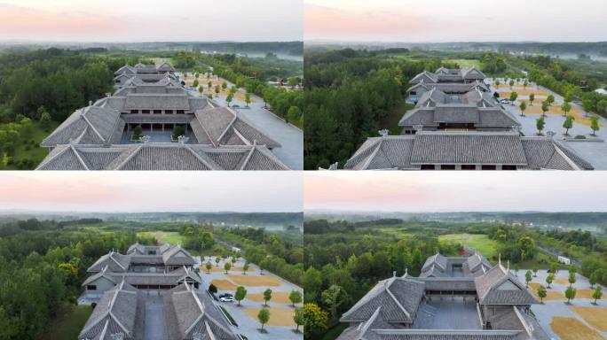 航拍随州炎帝神农故里风景区