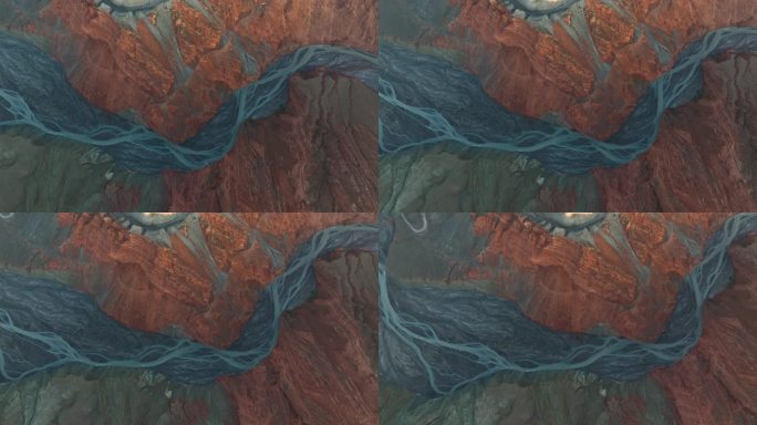 【正版4K素材】航拍新疆安集海大峡谷18