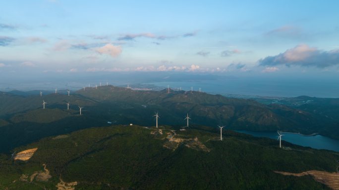 隆文风车山/千岛湖/江门台山/航拍延时