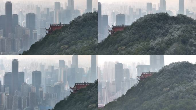 重庆南山老君洞，涂山寺雪景