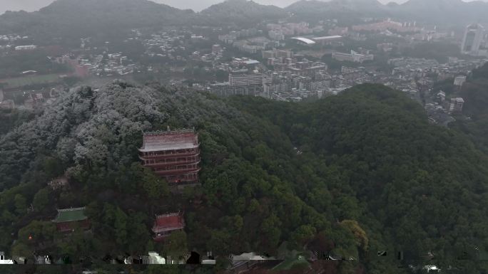 重庆南山老君洞，涂山寺雪景