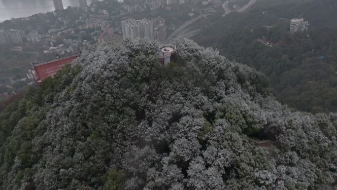 重庆南山老君洞，涂山寺雪景