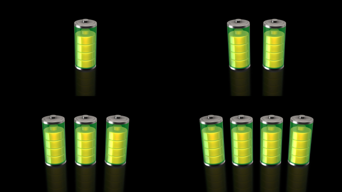 四组横竖电池增长动画