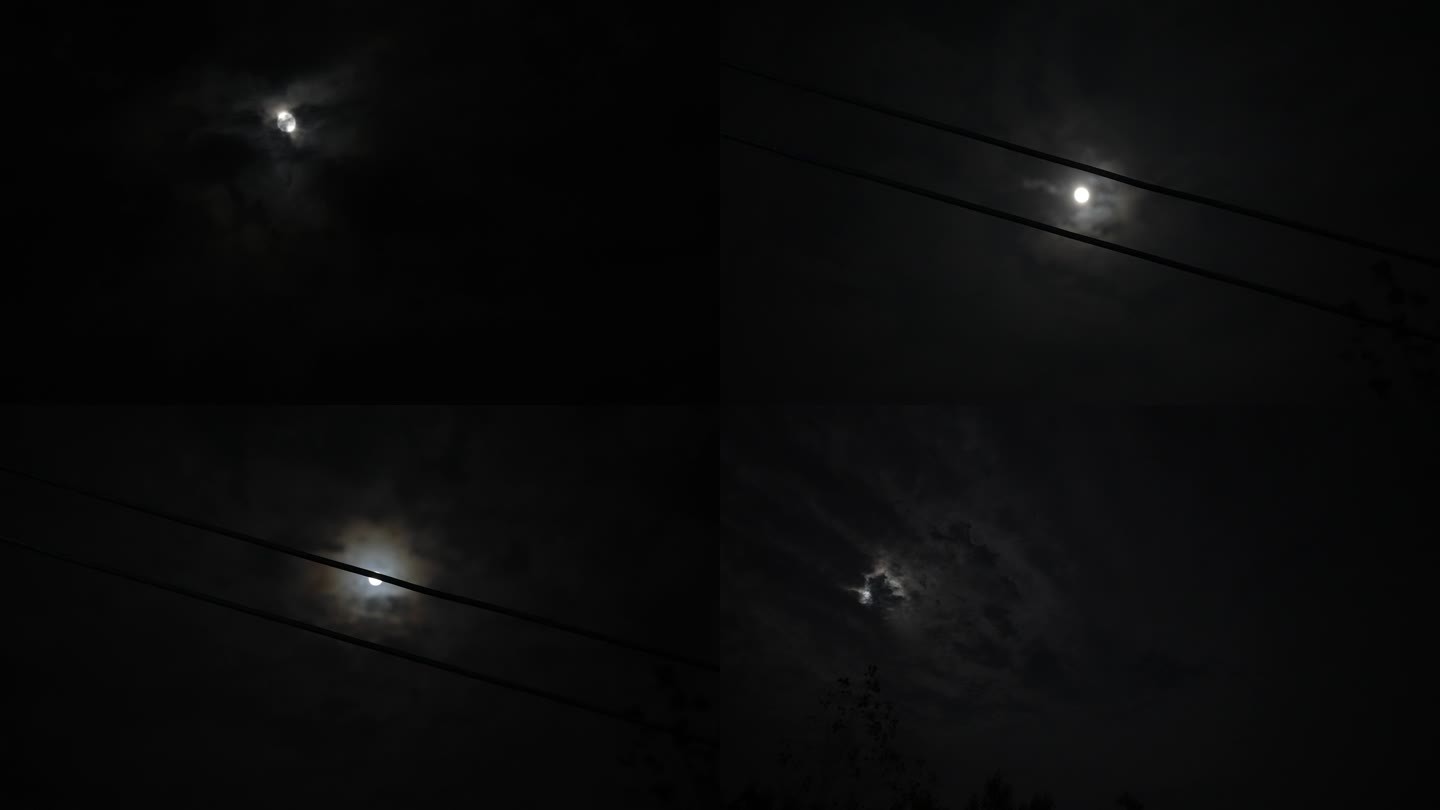 月亮  月亮穿云 云穿过月亮