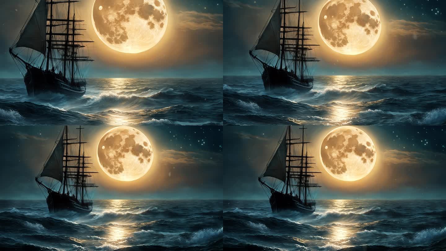 海上明月背景16