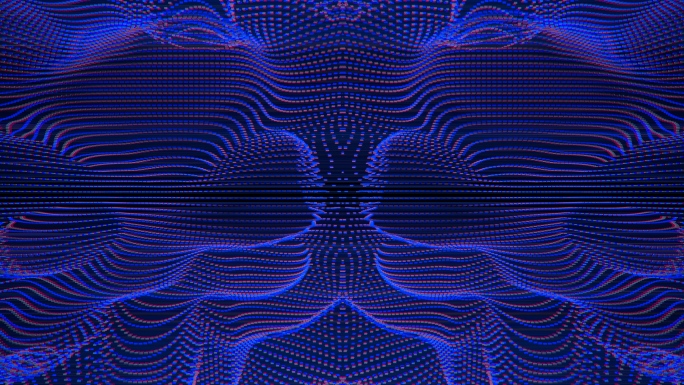 【4K时尚背景】赛博朋克粒子蓝紫空间视觉
