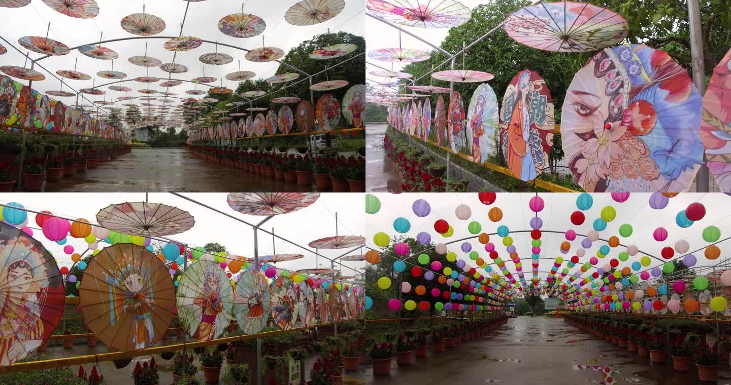 传统雨伞长廊 气球长廊