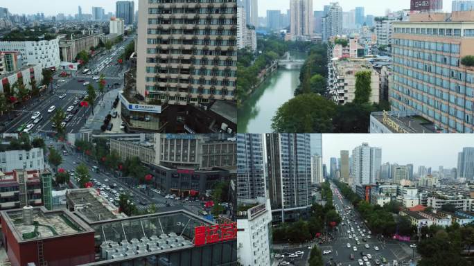 四川省成都市城市风景航拍
