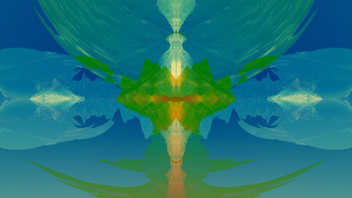 【4K分屏背景】蓝绿迷幻抽象艺术幻影意境
