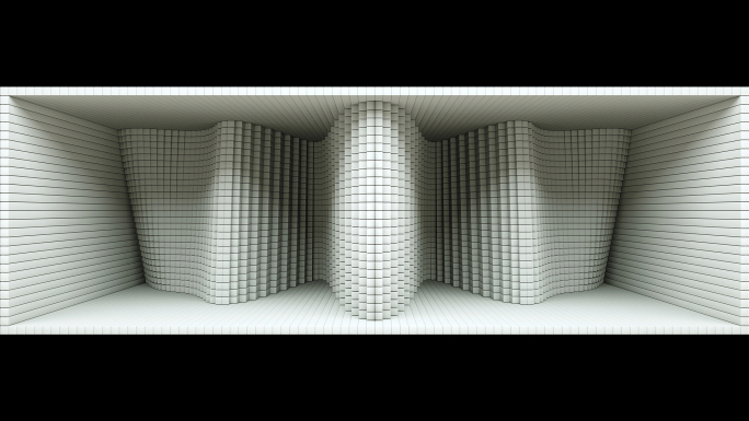 【裸眼3D】白色方块立体波浪光影艺术空间