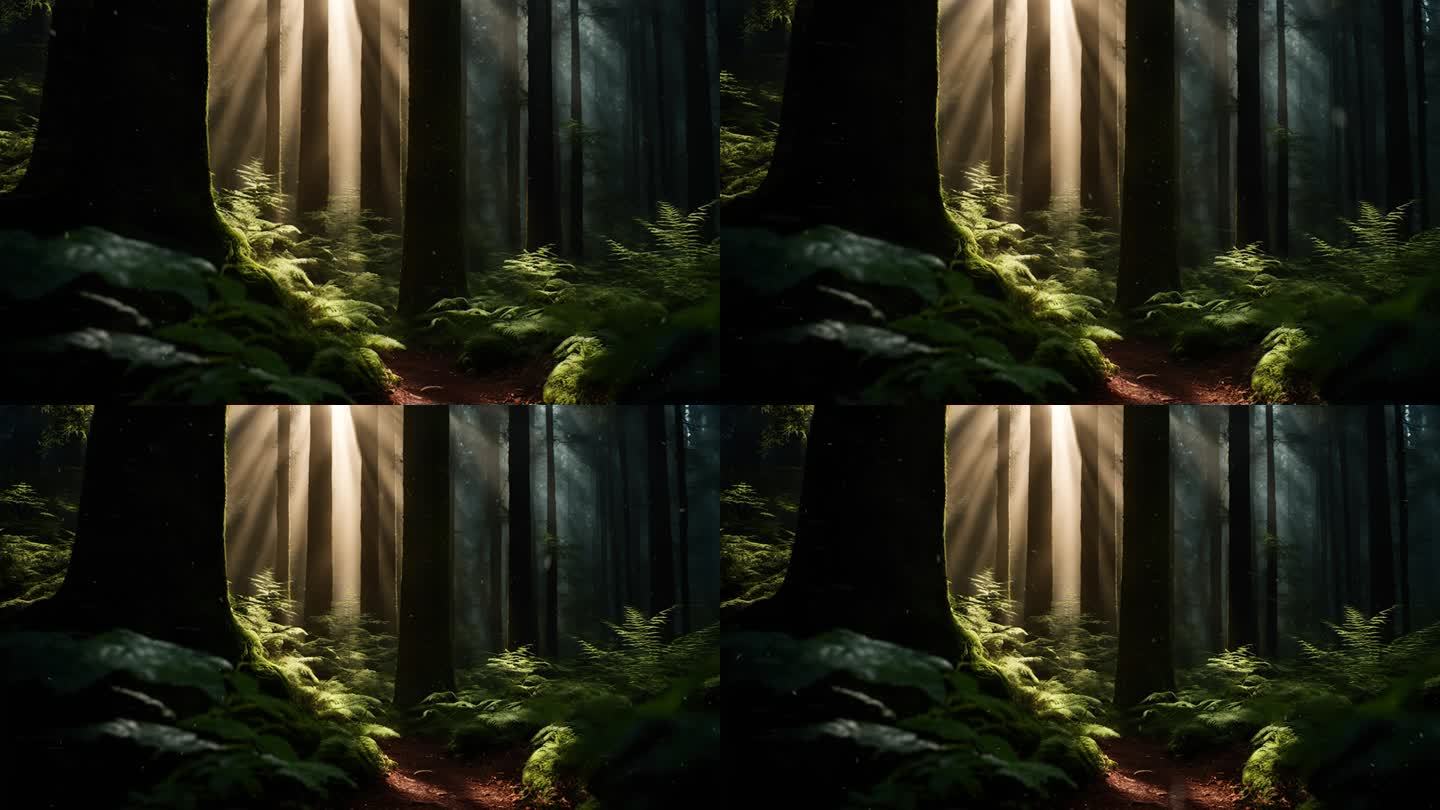 幽暗的森林密林背景10