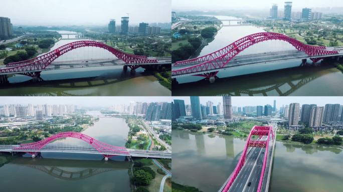 2023最新赣州新世纪大桥日景航拍合集