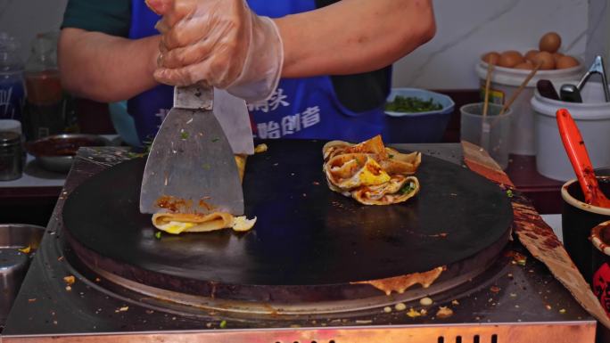 烤冷面 煎饼 小吃 美食 特色小吃