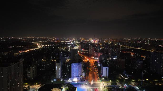 4K航拍江苏苏州昆山城市夜景