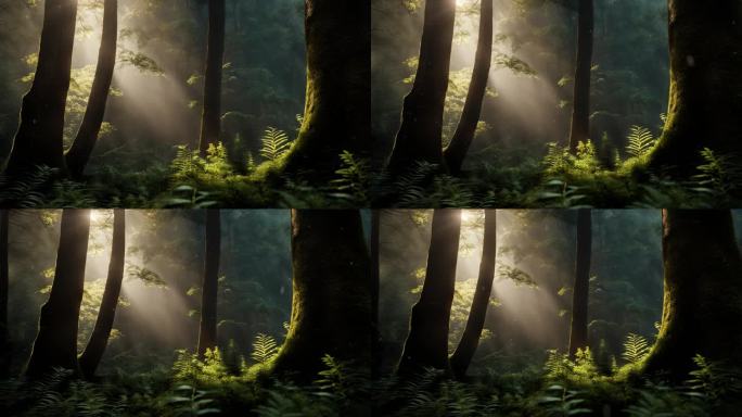 幽暗的森林密林背景14
