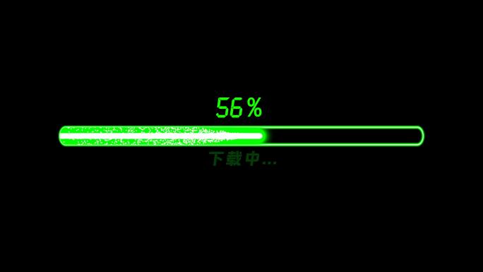 4K绿色高科技进度条圆角通道下载