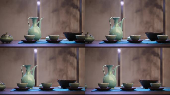 古色古香的茶具茶杯茶壶