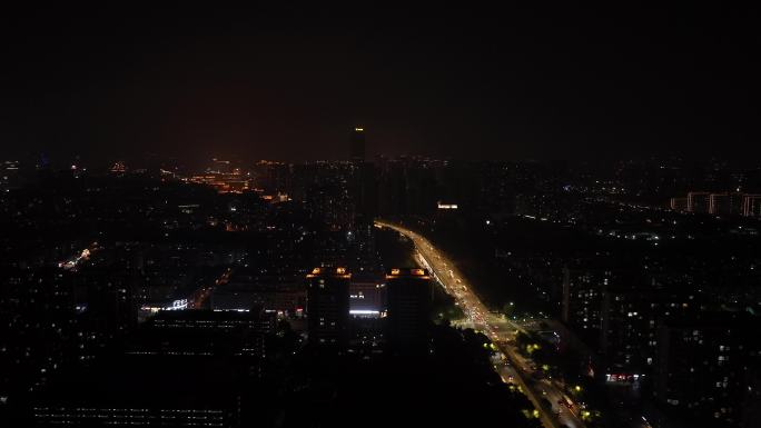 4K航拍江苏苏州昆山城市夜景