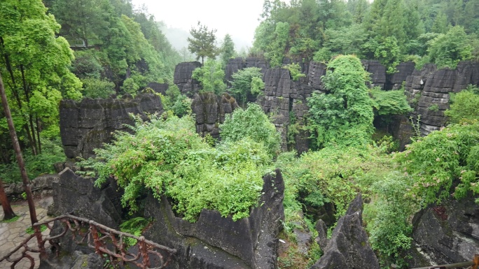 奥陶纪湖北恩施4A梭布垭石林奇特景区