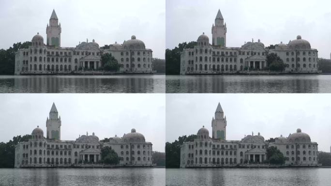 8K实拍广州流花湖公园里西式建筑小白宫。