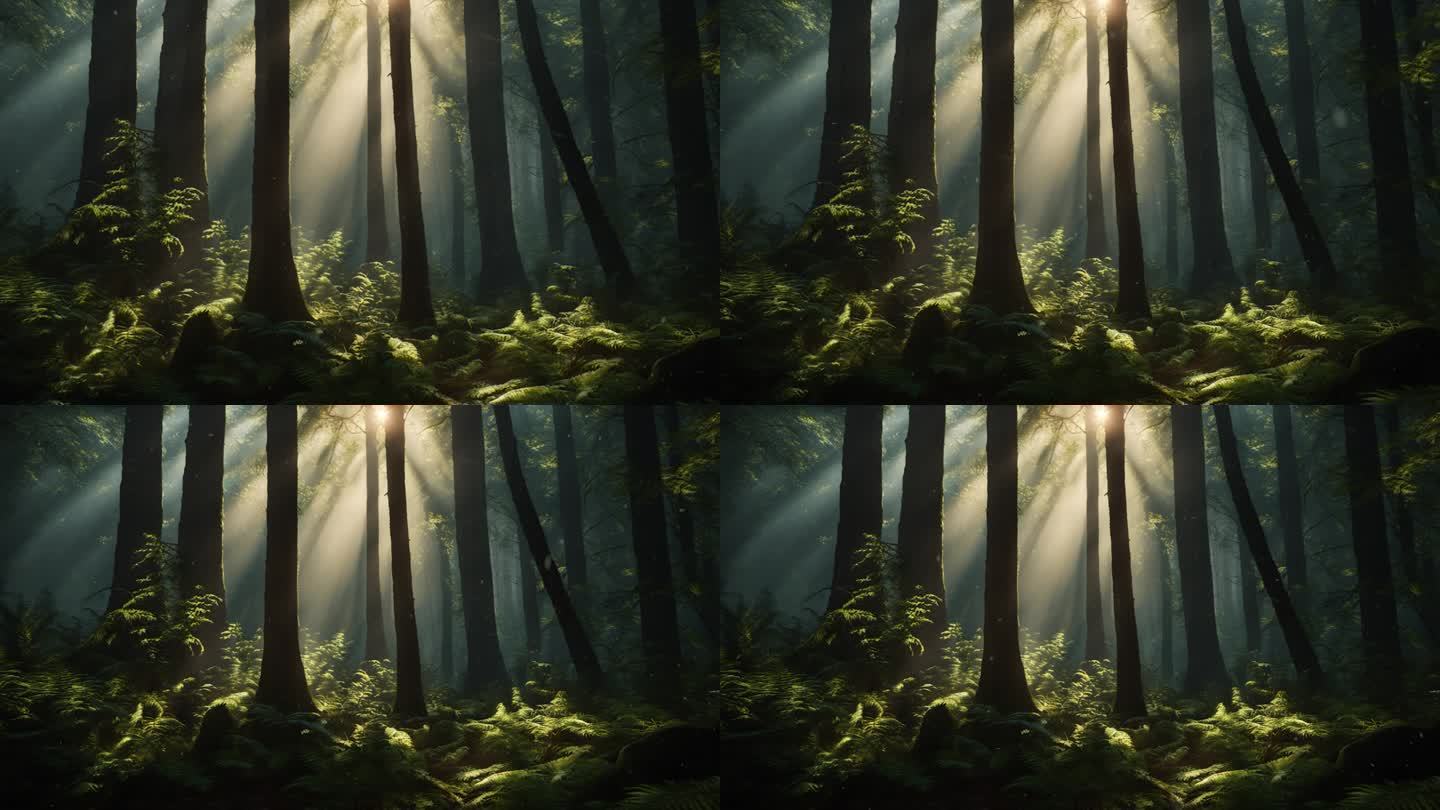 幽暗的森林密林背景38