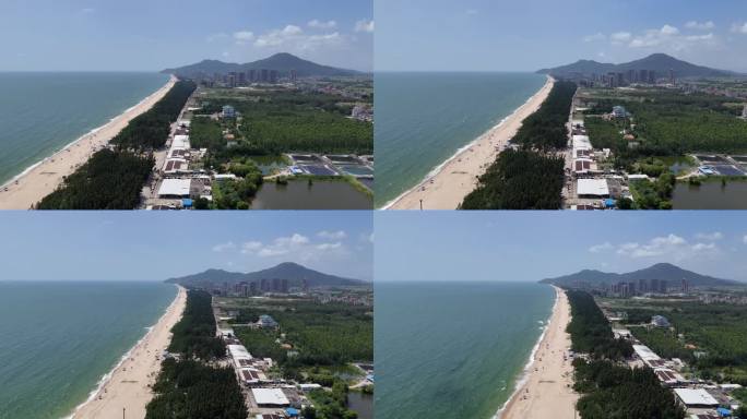 海陵岛沙滩航拍素材