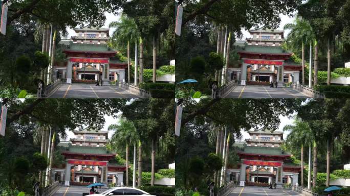 8K实拍，广州流花路南部战区总医院入口。