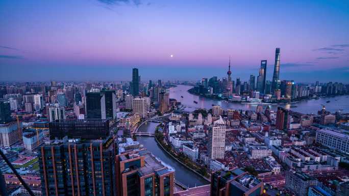 上海 城市 地标 苏河湾 延时