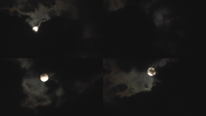 实拍月亮-月亮乌云-月黑风高