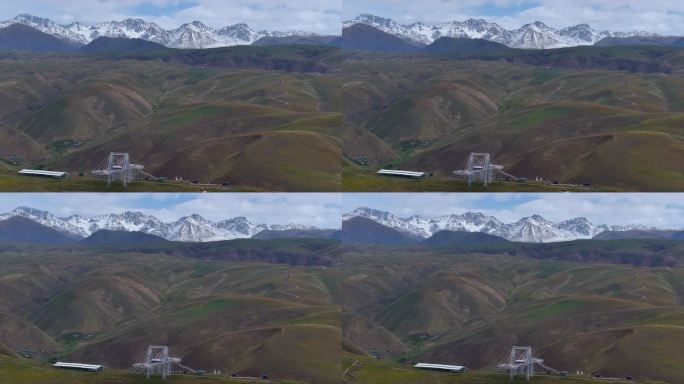 【正版4K素材】航拍新疆那拉提空中乐园4