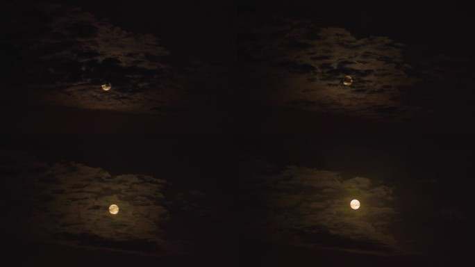 实拍十五的月亮-云延时