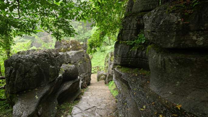 奥陶纪湖北恩施4A梭布垭石林奇特景区