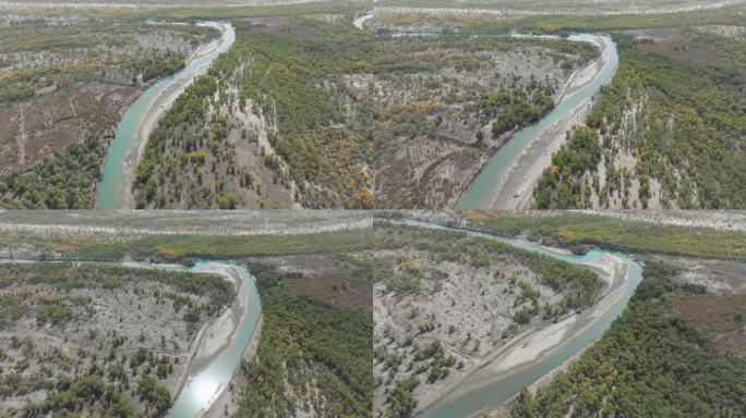 新疆叶尔羌河航拍风景