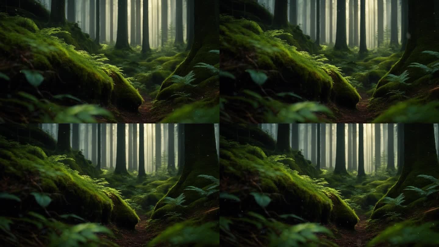 幽暗的森林密林背景02